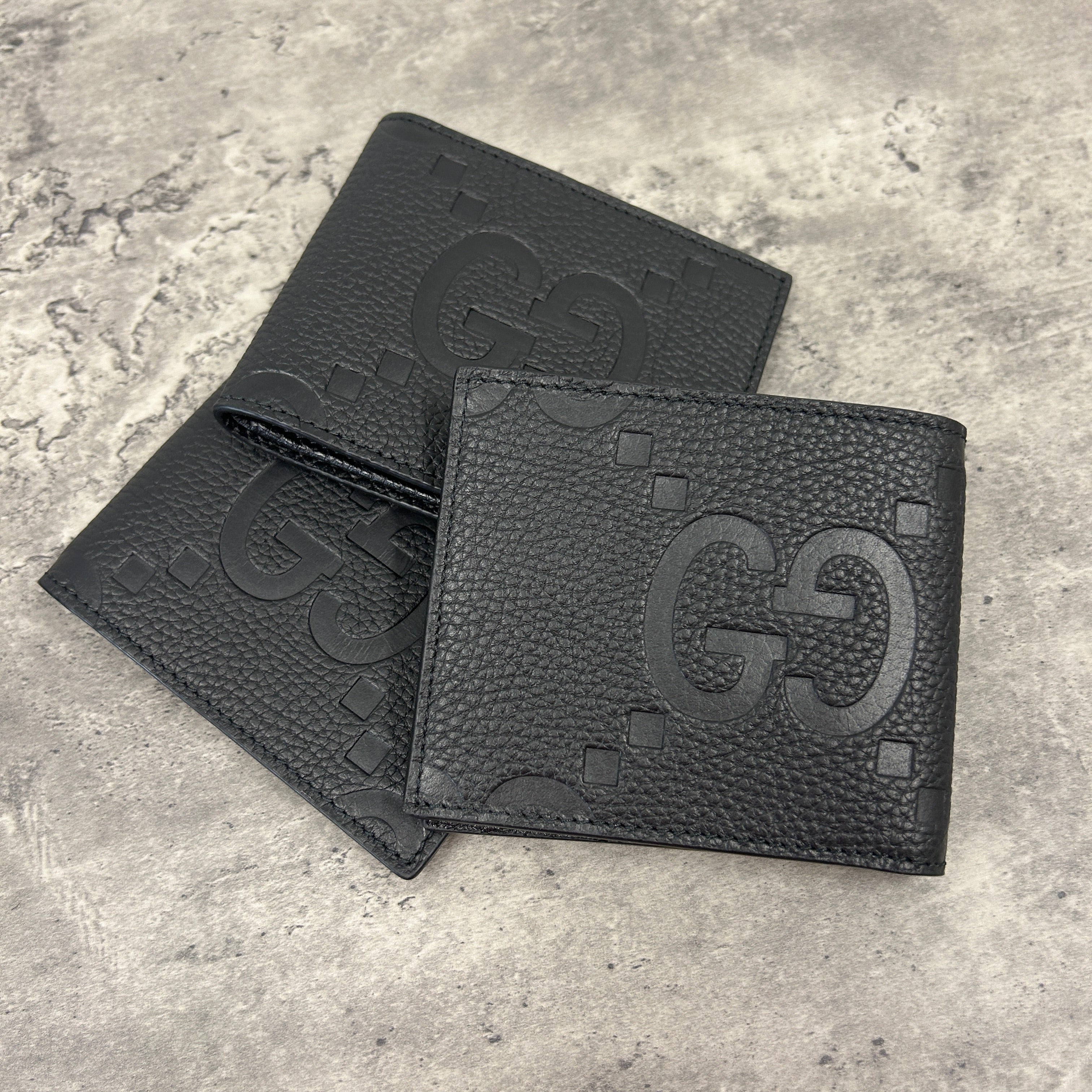 Gucci Men’s Black Jumbo GG Leather Wallet