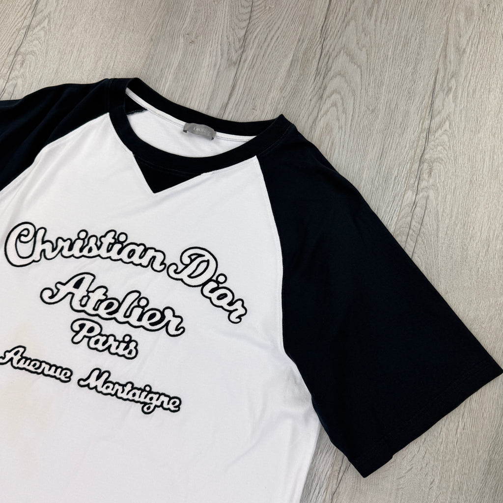 Christian Dior Men’s White & Navy ‘Atelier Paris’ T-shirt - Large Oversized