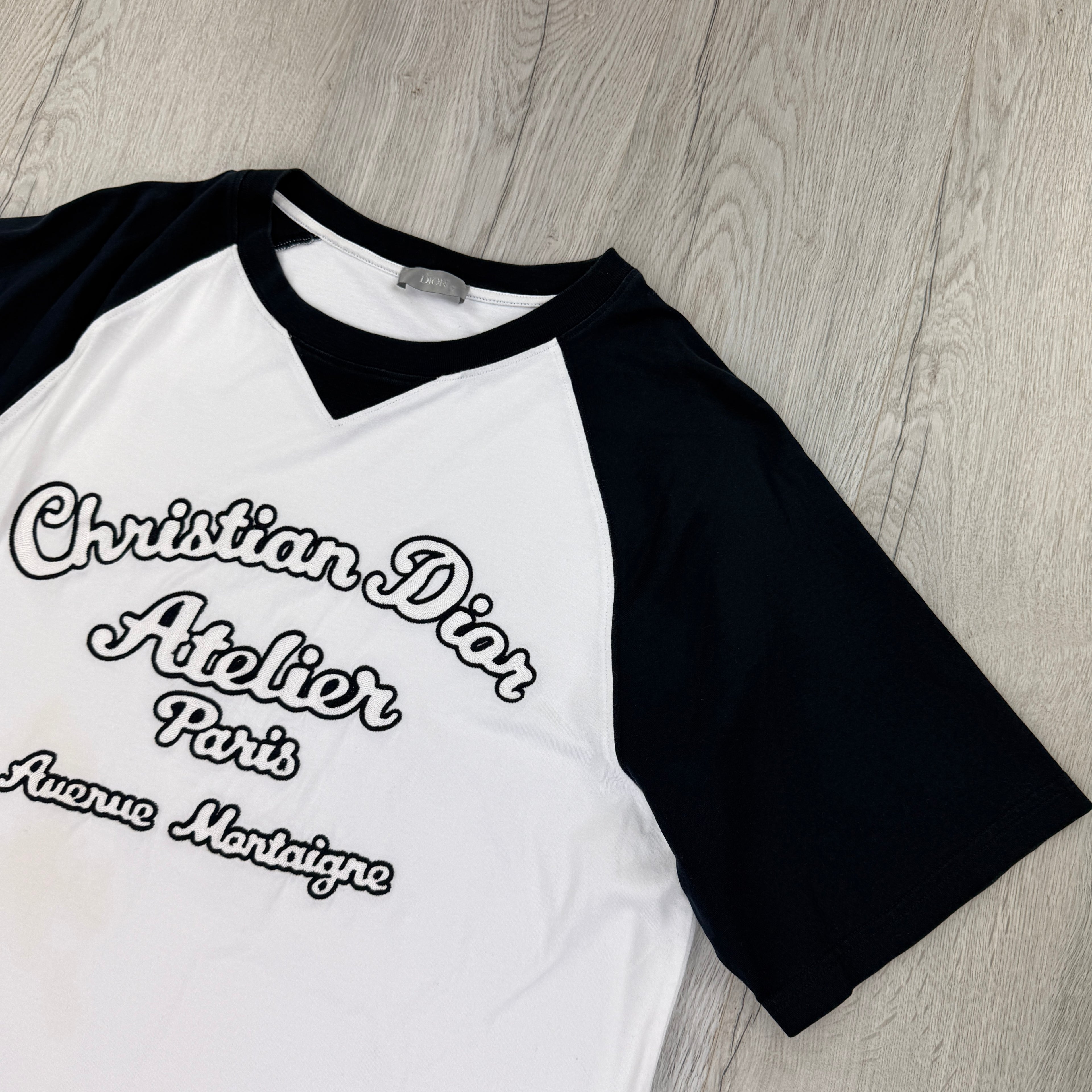 Christian Dior Men’s White & Navy ‘Atelier Paris’ T-shirt - Large Oversized