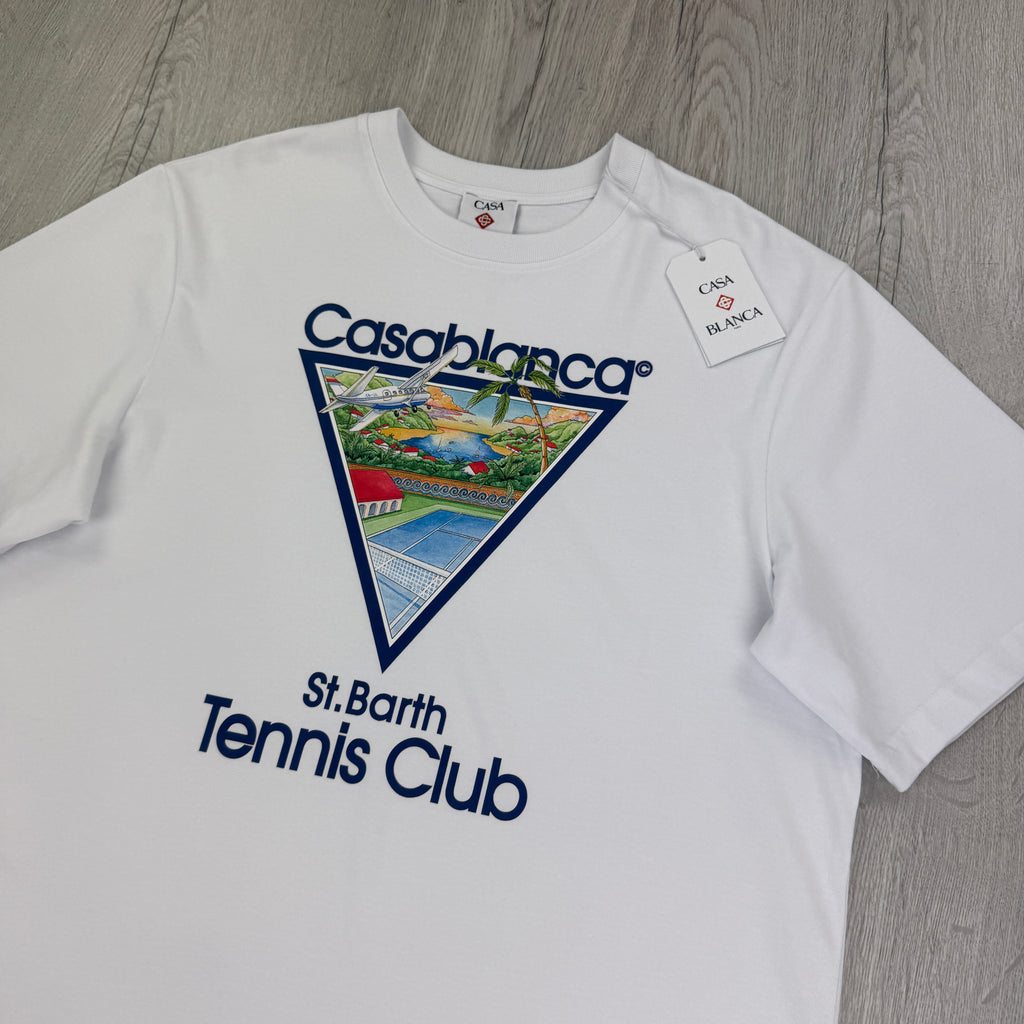 Casablanca Men’s White T-shirt - Large Oversized