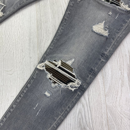 Amiri MX1 Grey Distressed Jeans - Uk 31