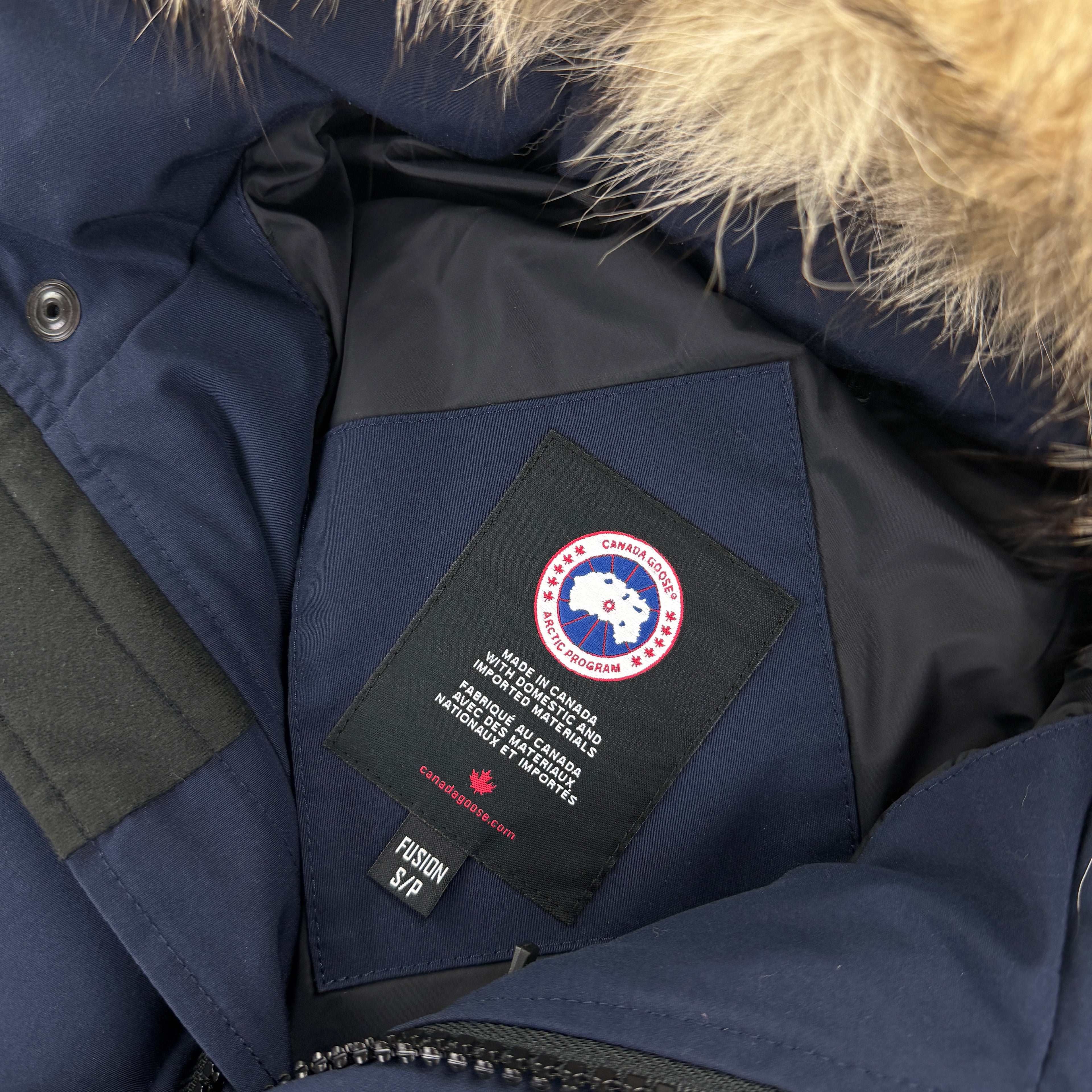 Canada Goose Men’s Wyndham Navy Parker Jacket - Small Fusion