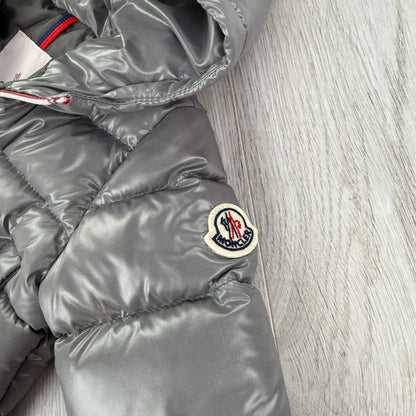 Moncler Baby Aubert Silver Down Jacket - 3-6 Months