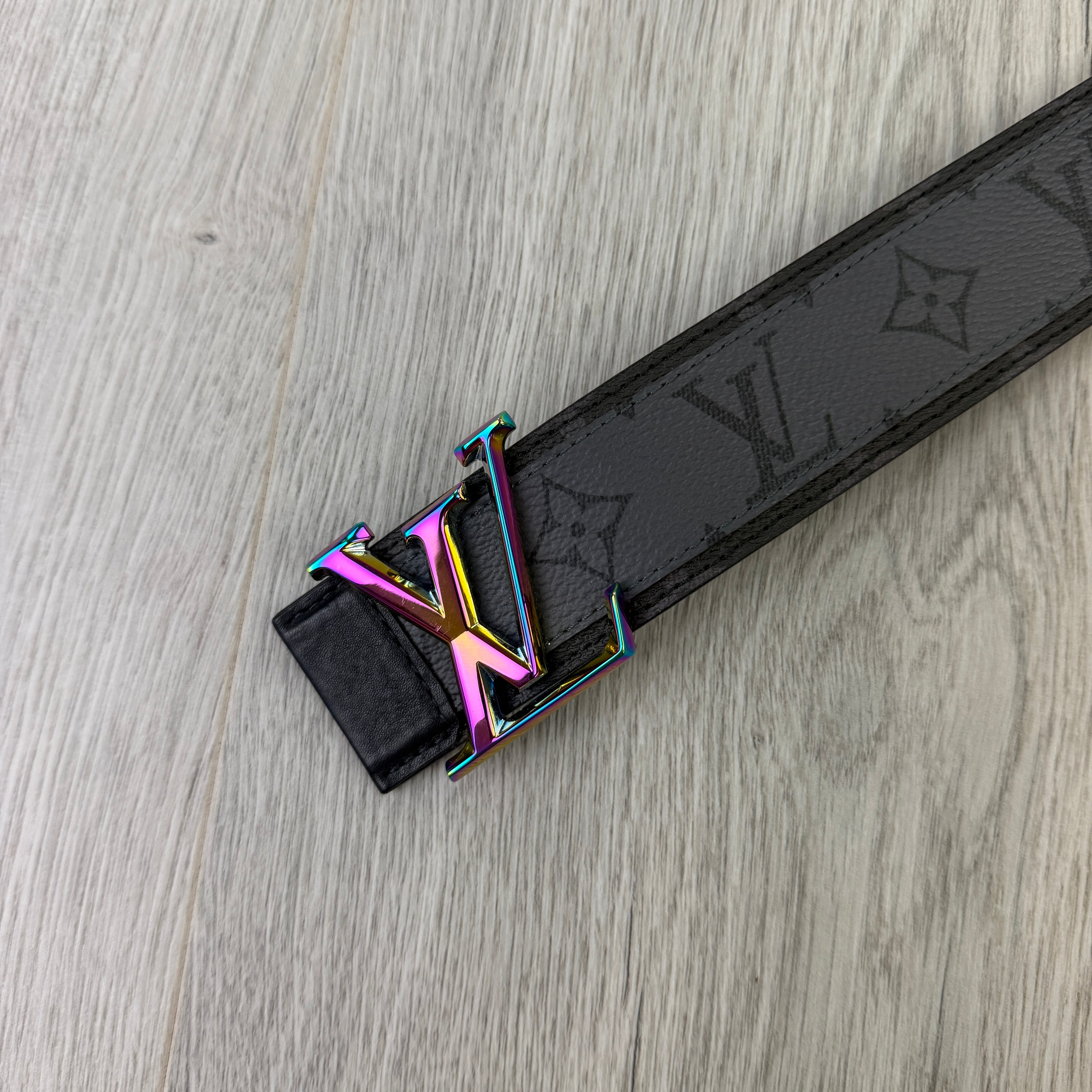 Louis Vuitton Men’s Black Leather Monogram Belt - 90 (Uk 28-30)