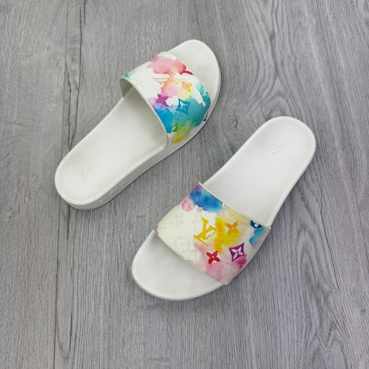 Louis Vuitton Men’s Multicolour Waterfront Mule Sliders - Uk 9