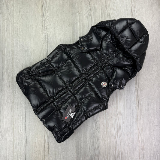 Moncler Women’s Galene Black Hooded Gilet - Size 3