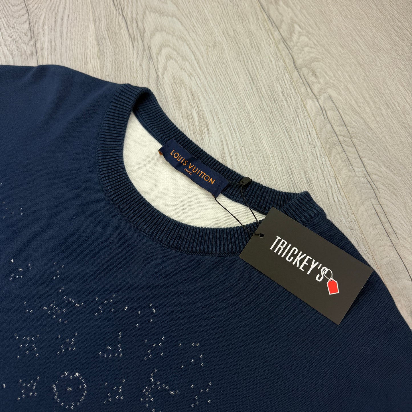 Louis Vuitton Men’s Navy Gradient Crewneck Jumper - Medium
