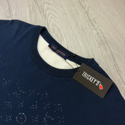 Louis Vuitton Men’s Navy Gradient Crewneck Jumper - Medium