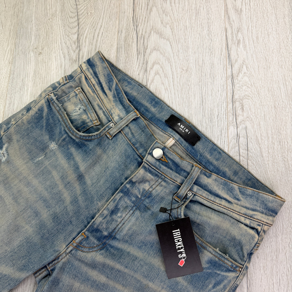 Amiri MX1 Denim Distressed Ripped Jeans - Uk 30