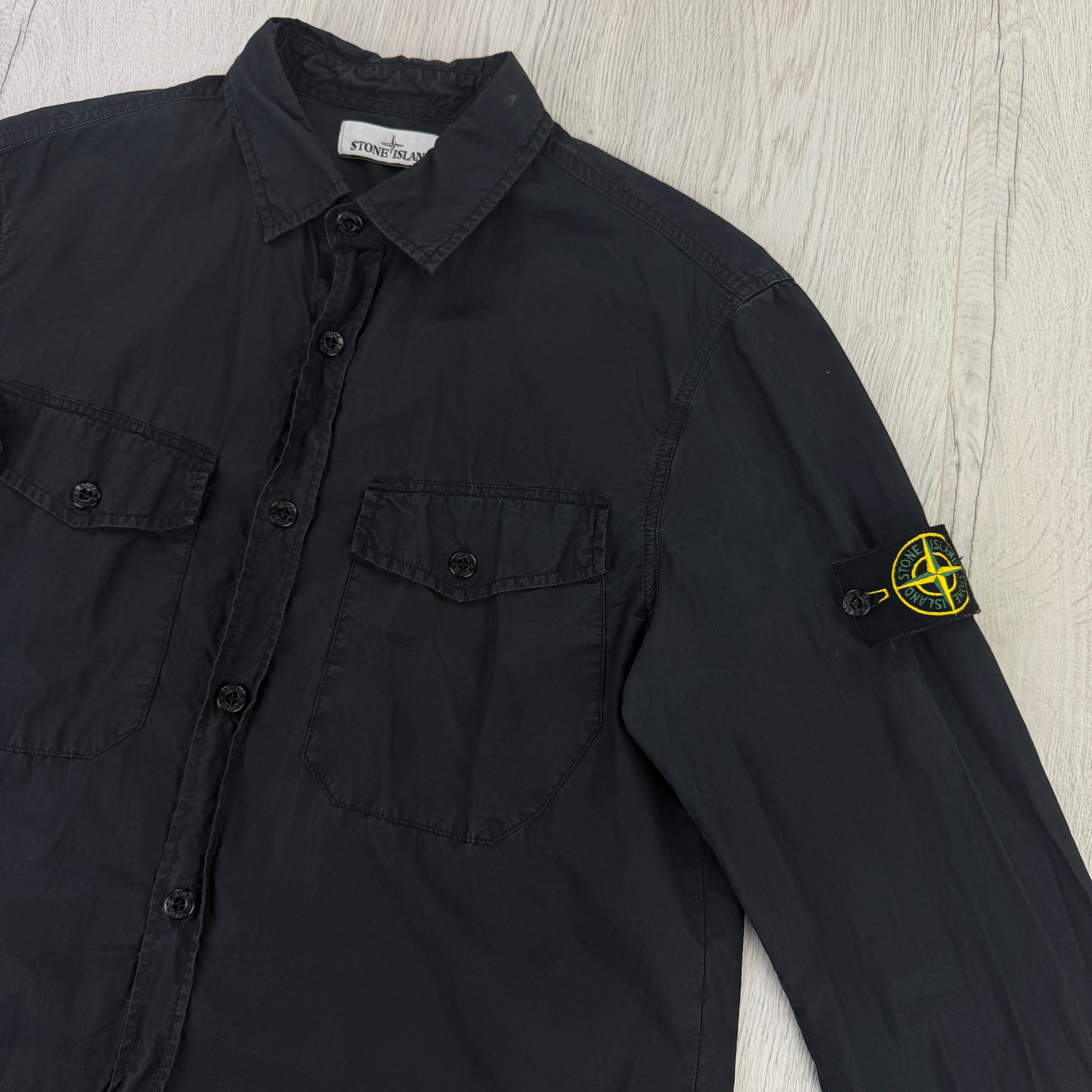 Stone Island Men’s Black Overshirt - Large