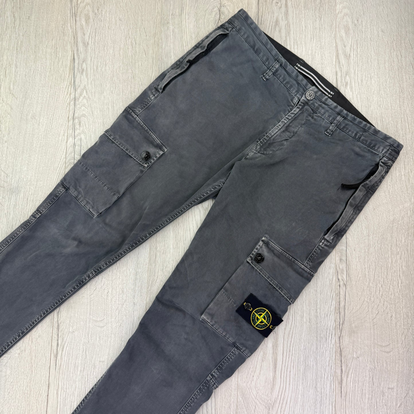 Stone Island Men’s Stonewashed Cargo Bottoms - Uk 33