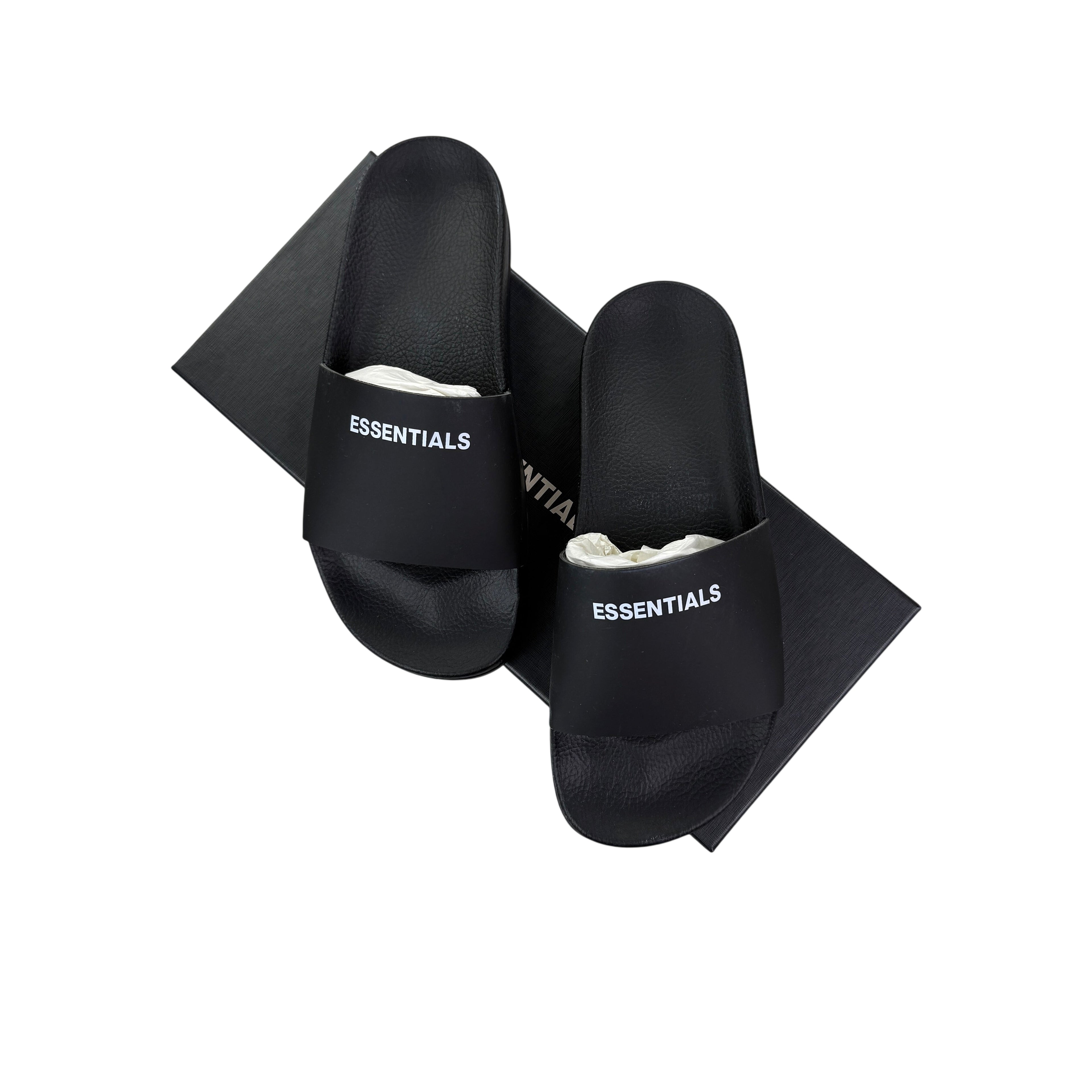 Essentials Men’s Black Sliders