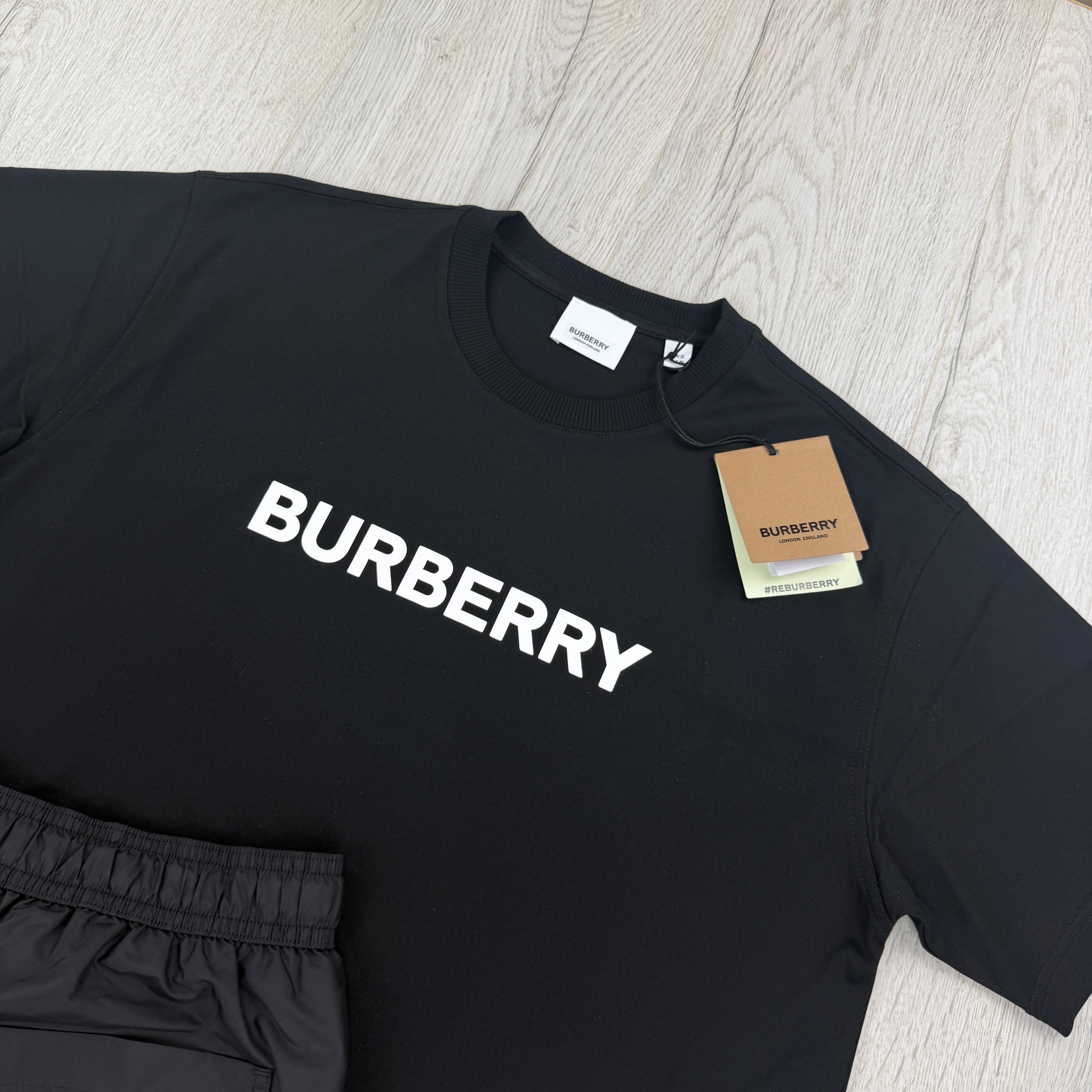 Burberry Men’s Black T-shirt & Shorts Set