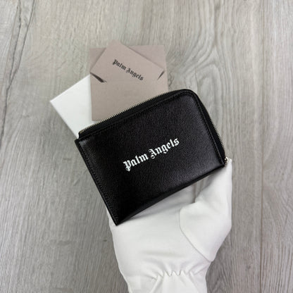 Palm Angels Black Zip-up Wallet / Purse