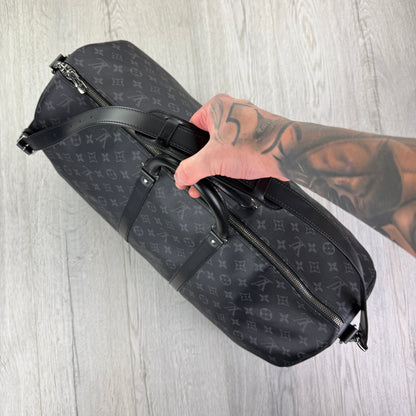 Louis Vuitton Men’s Black Monogram Keepal Bag - 55