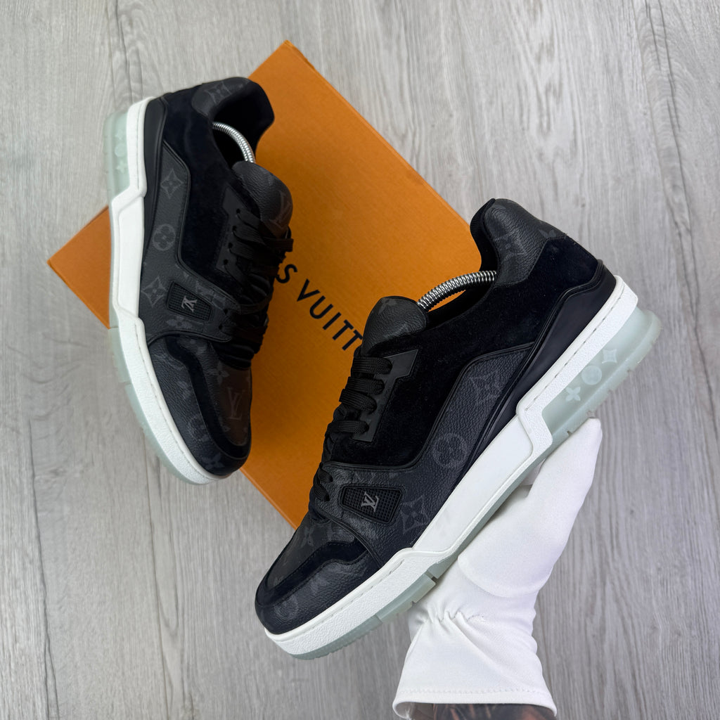 Louis Vuitton Men’s Black Low Trainers - Uk 10 (Fit 11)