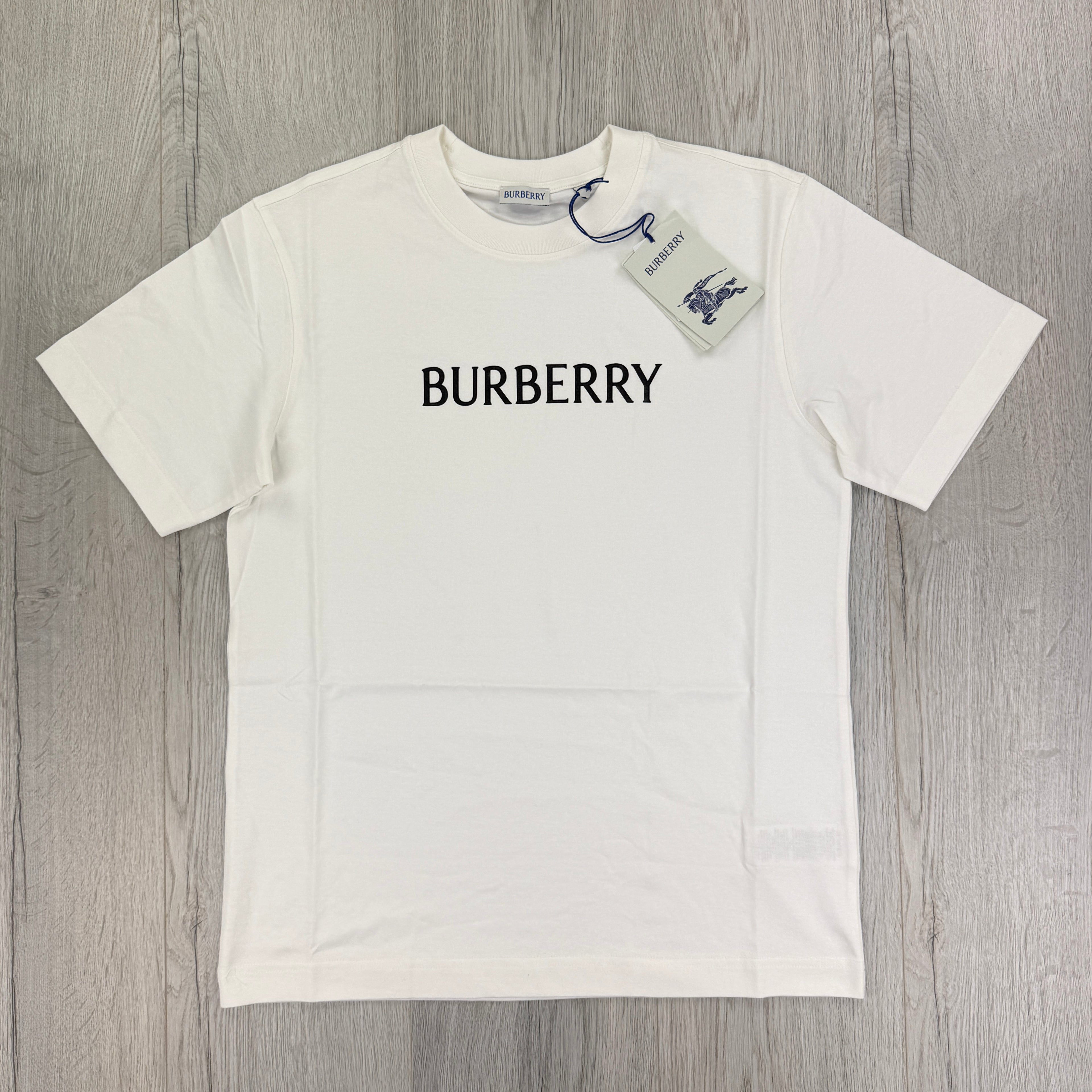 Burberry Men’s White T-shirt & Shorts Set