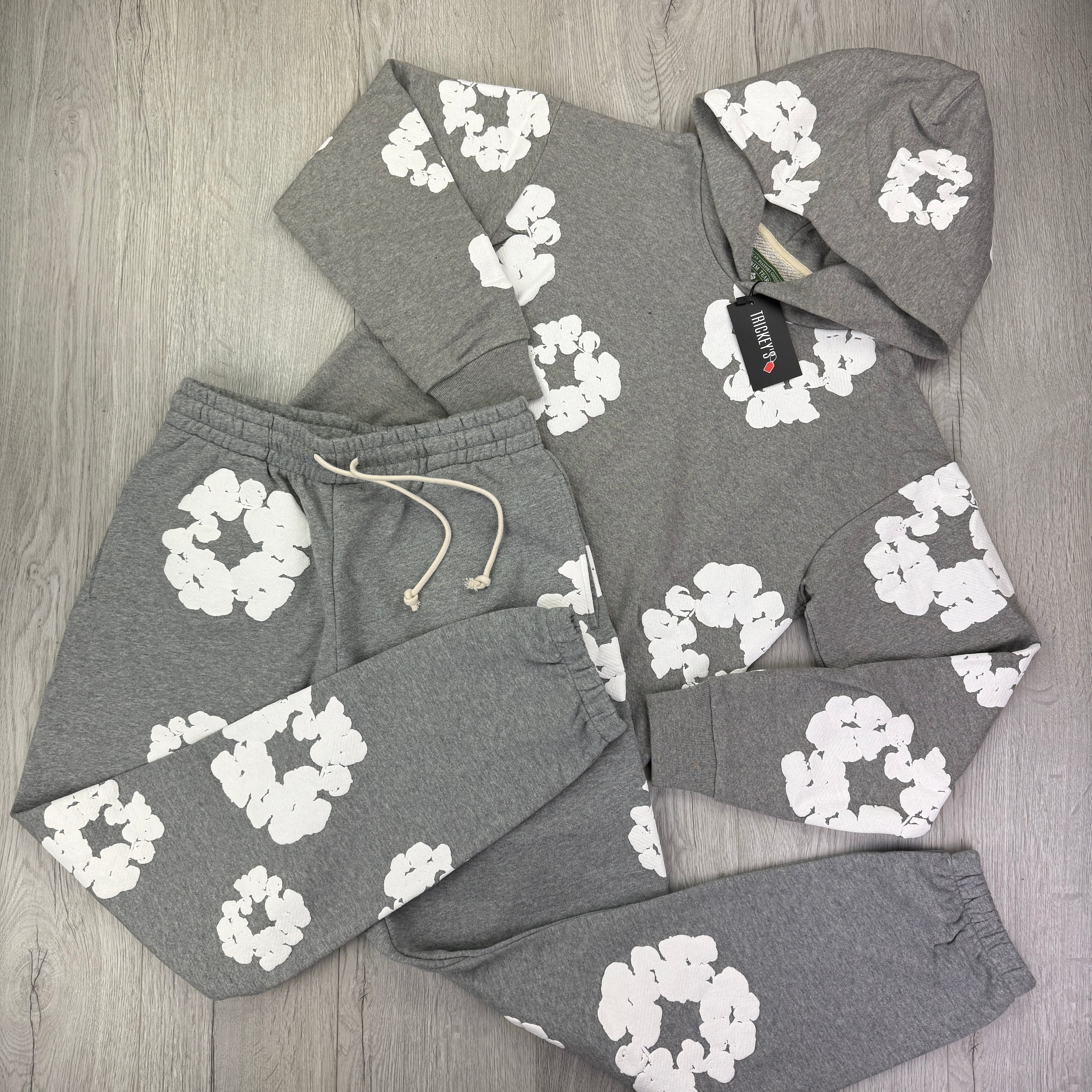 Denim Tears Men’s Grey Cotton Wreath Full Tracksuit