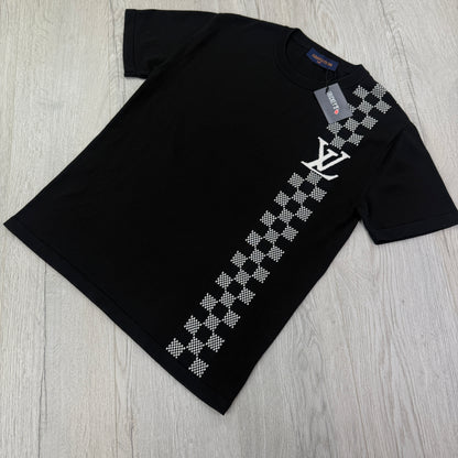 Louis Vuitton Men’s Black SS21 Racing Checked T-shirt - Medium