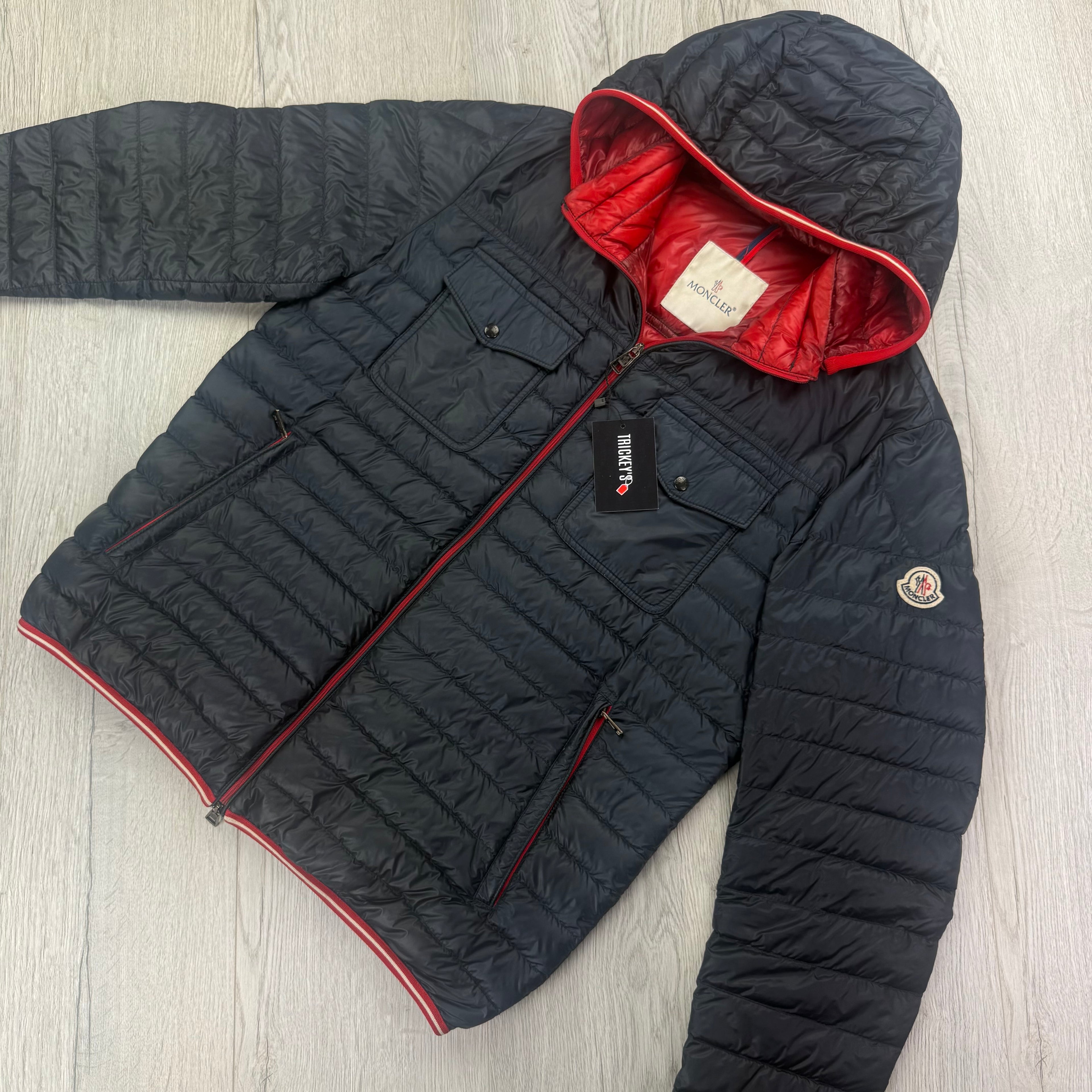 Moncler Men’s Navy / Red Clovis Jacket - Size 3