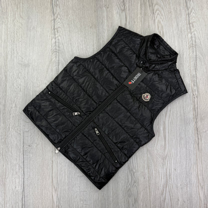 Moncler Men’s Black GUI Down Gilet - Size 0