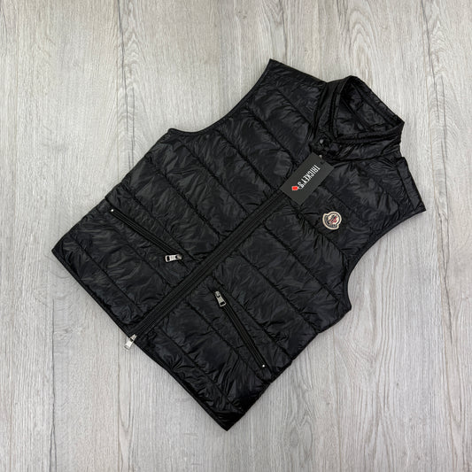 Moncler Men’s Black GUI Down Gilet - Size 0
