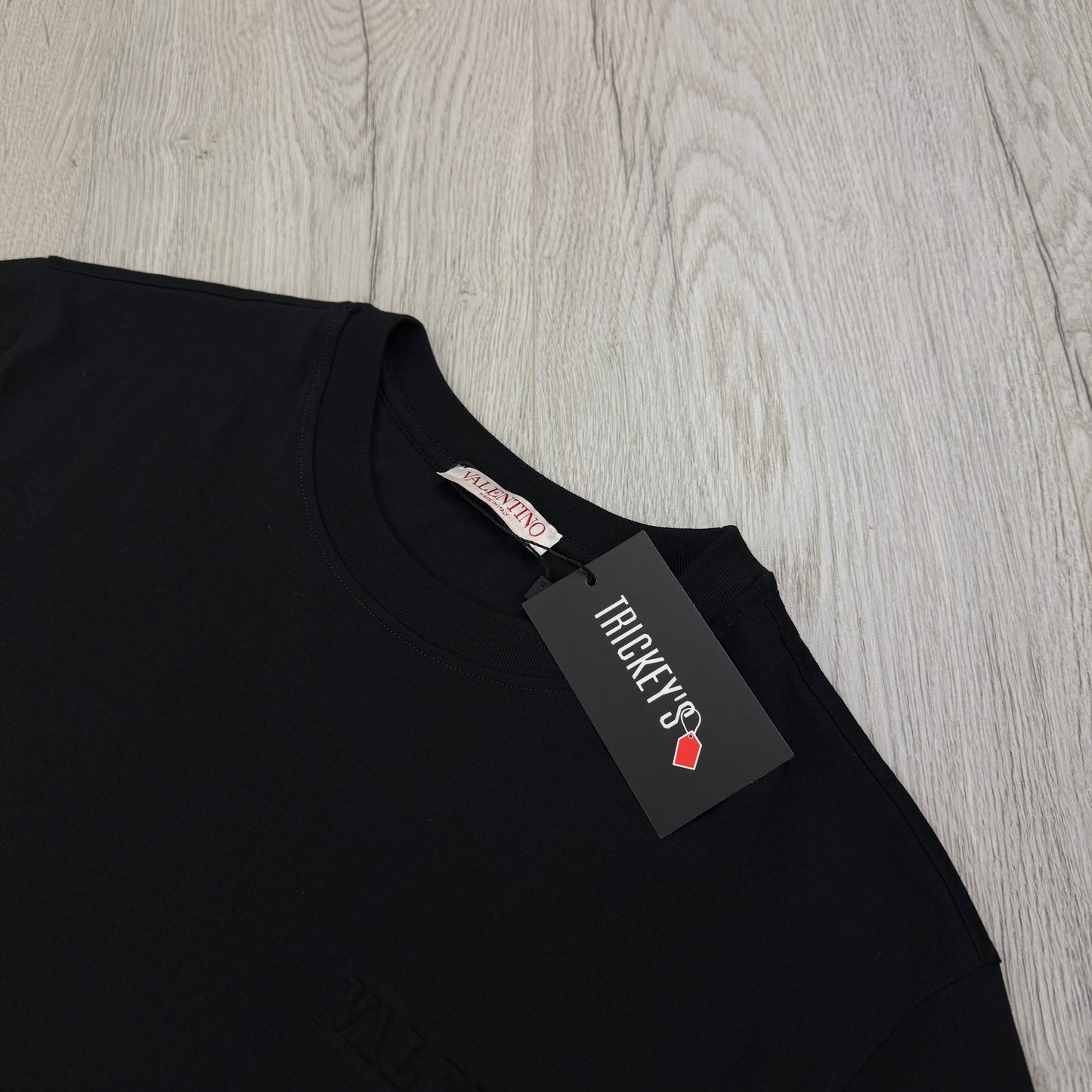 Valentino Men’s Black 3D Logo Slim T-shirt - Small
