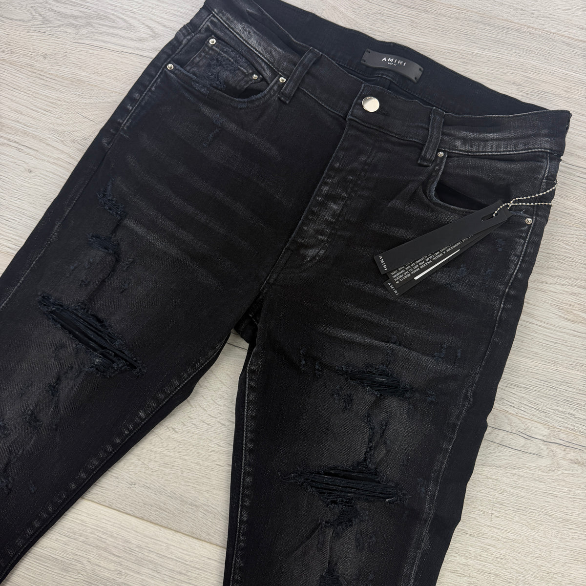 Amiri Men’s Black Ripped Distressed Jeans