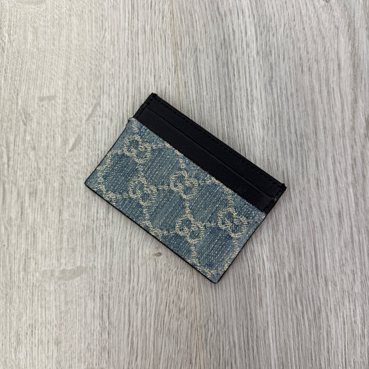 Gucci GG Denim Monogram Card Holder
