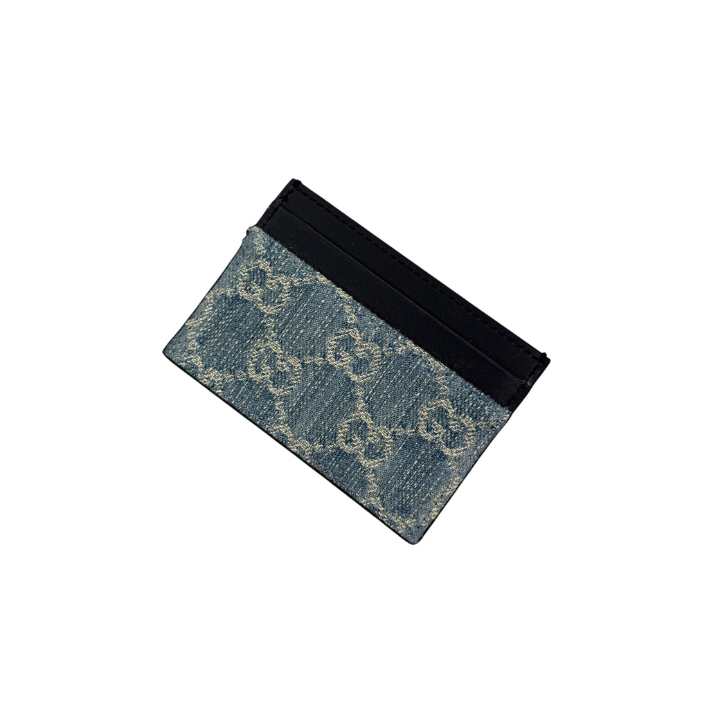 Gucci GG Denim Monogram Card Holder