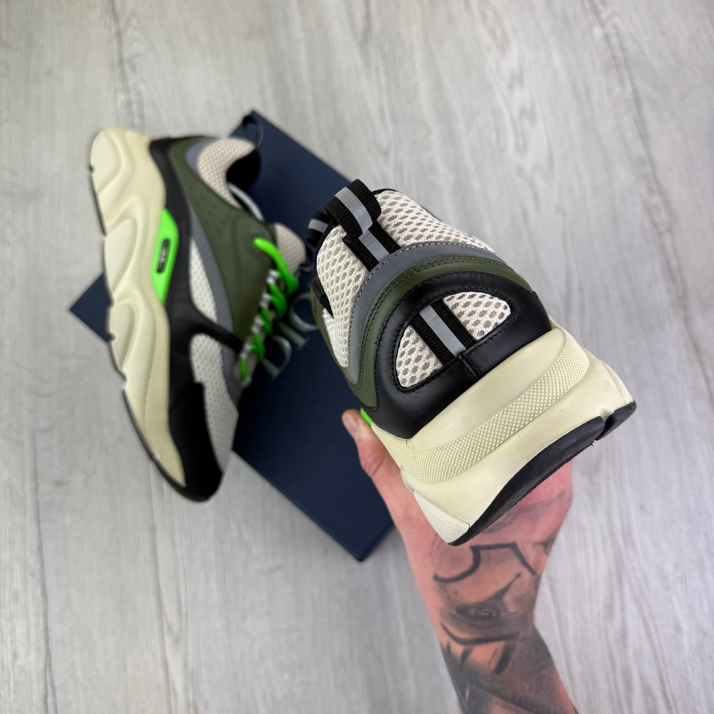 Dior B22 Men’s Khaki & Green Trainers - 46 (Fit Uk 11)