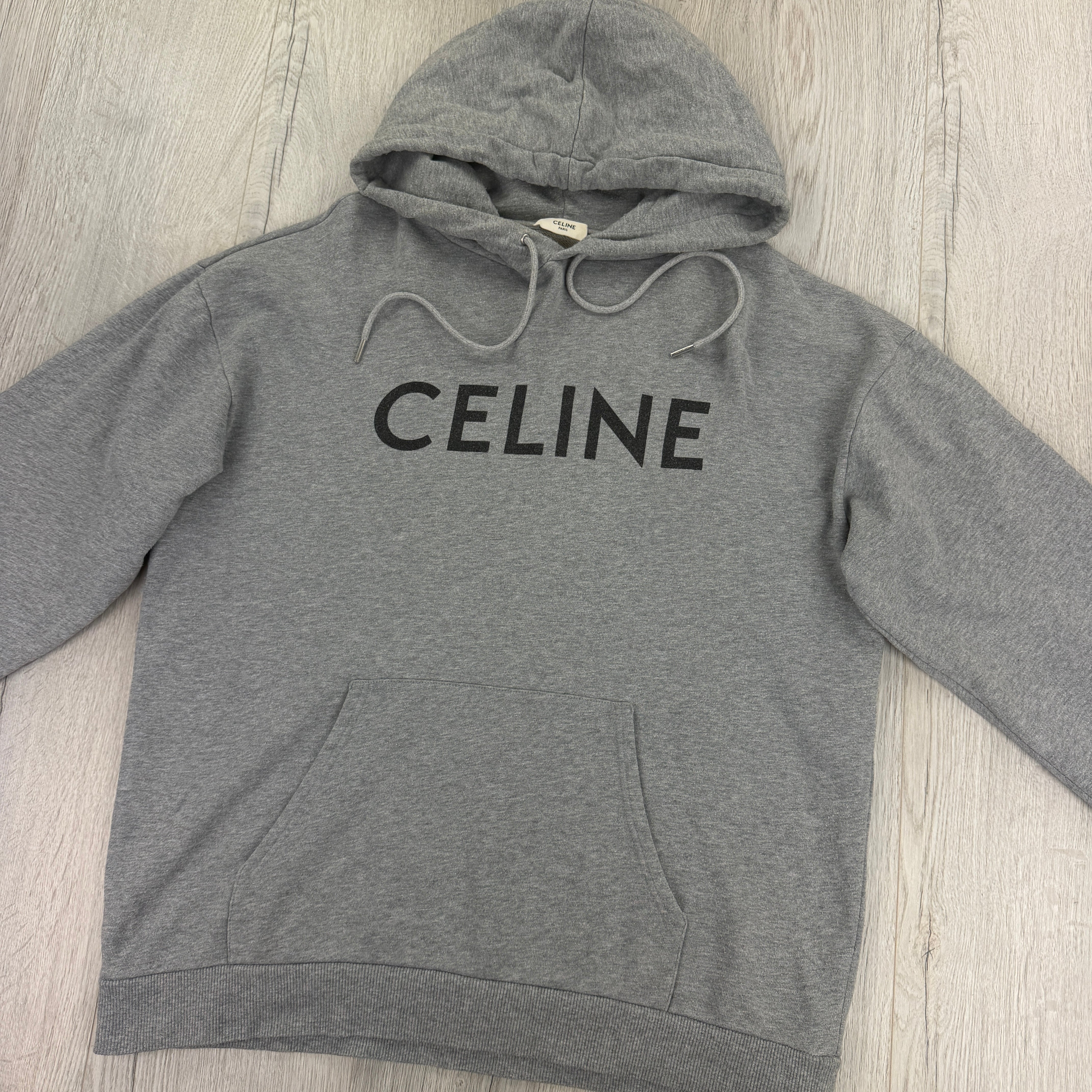 Celine Men's Grey Loose Pullover Hoodie - XL – Trickey.store