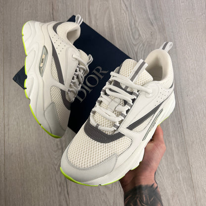 Dior B22 White & Fluo Green Bottom Runners - 43 (Fit Uk 8.5)