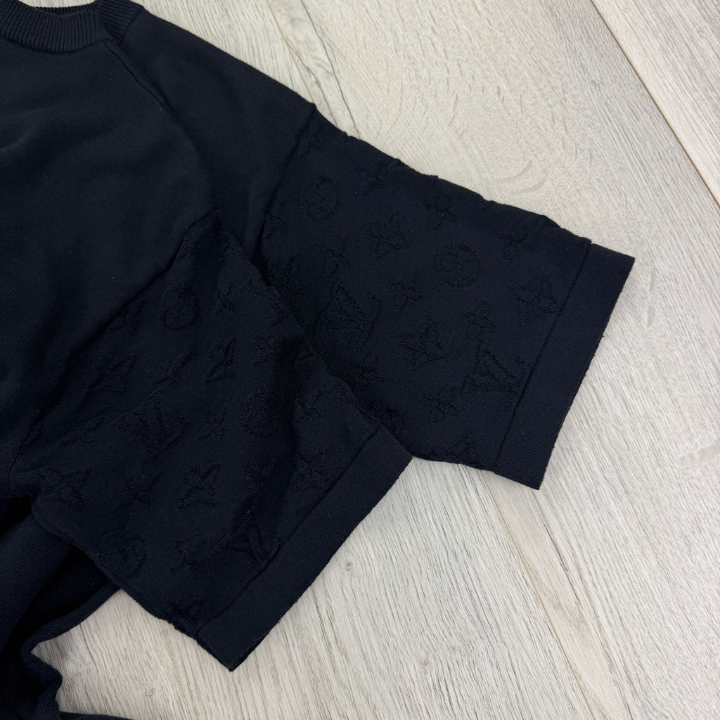 Louis Vuitton Men’s Navy Monogram Short Sleeve Wool T-shirt - Medium