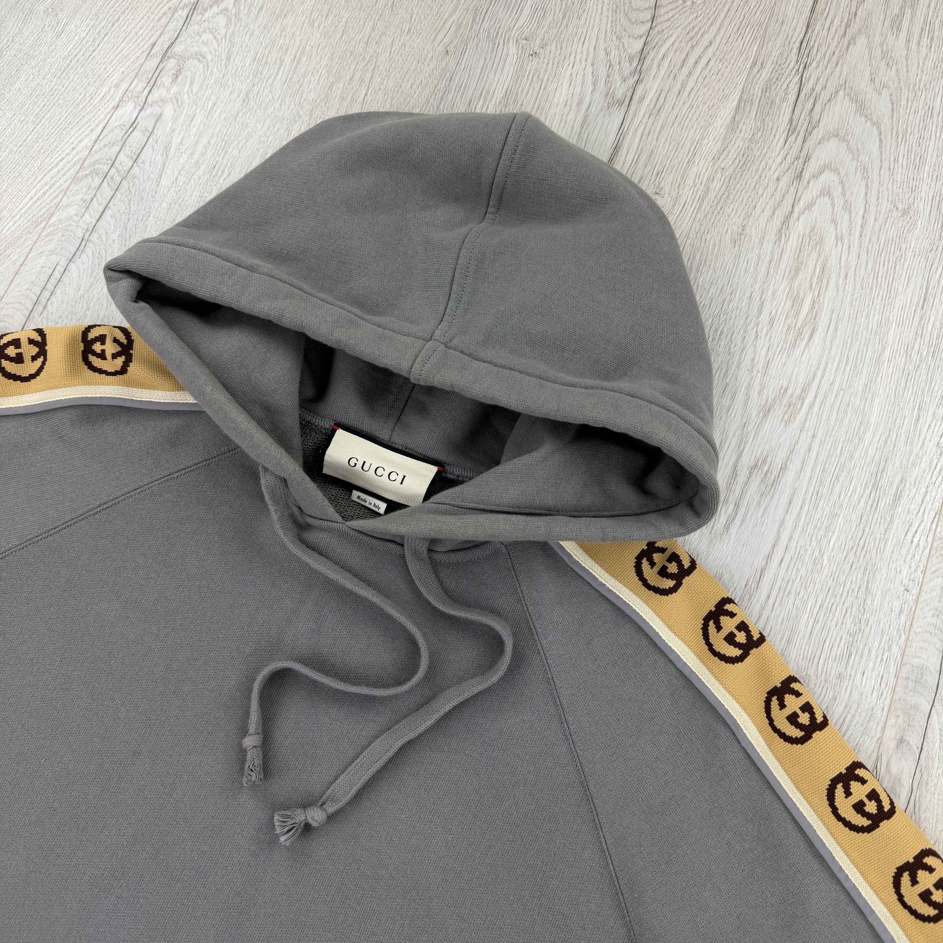 Gucci Men’s Grey Pullover Hoodie - Medium