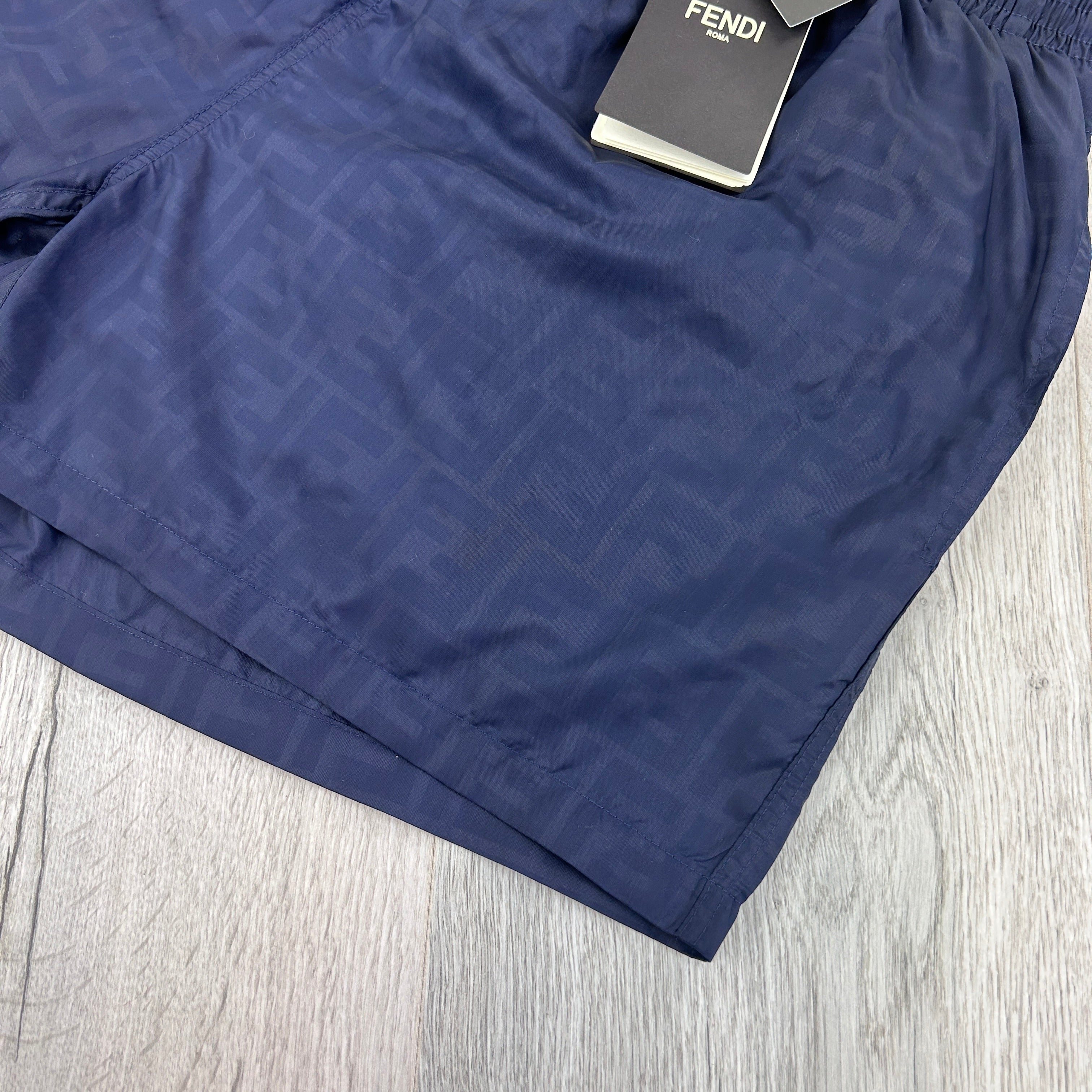 Fendi Men’s Navy Water Reactive Swim Shorts