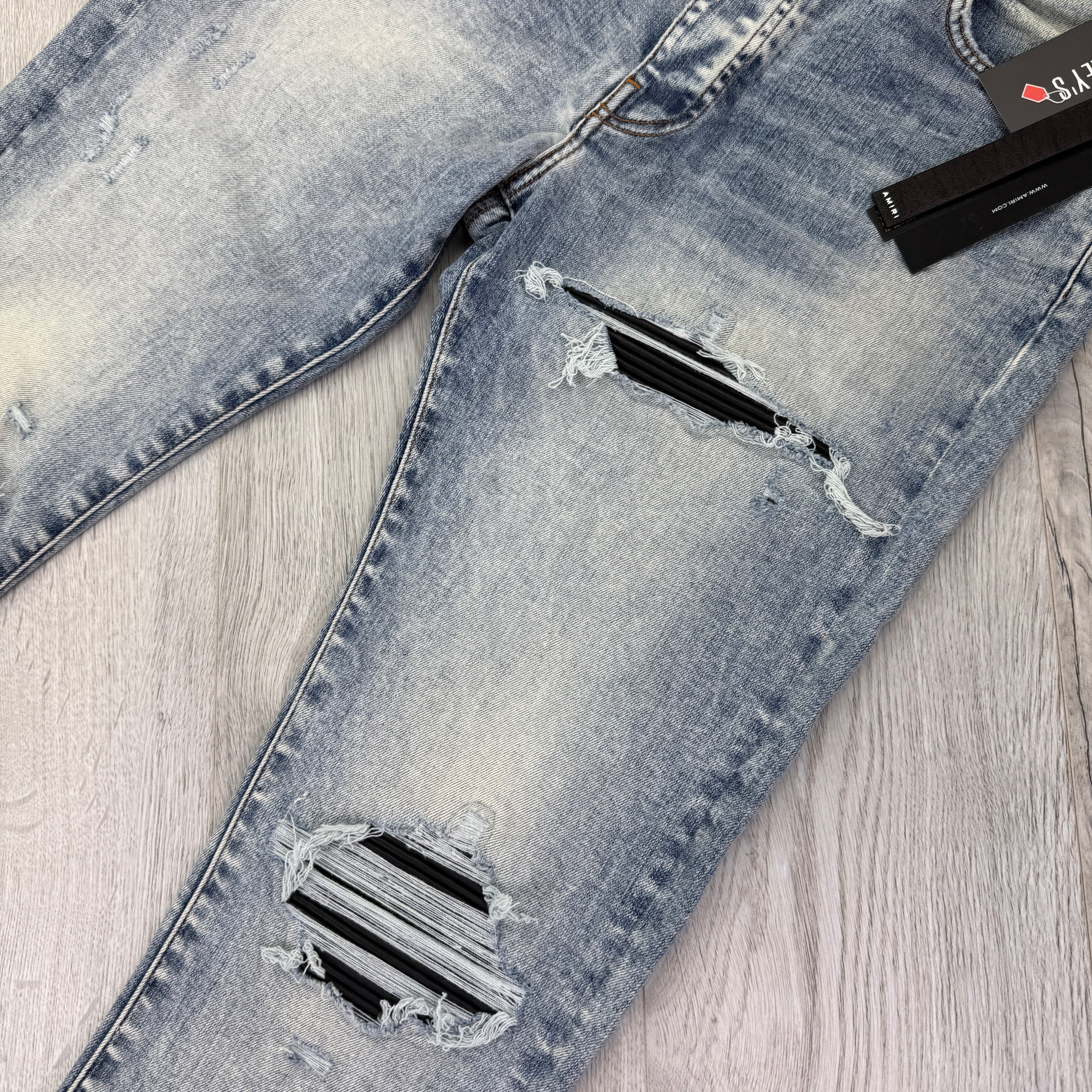 Amiri MX1 Men’s Blue Distressed Jeans