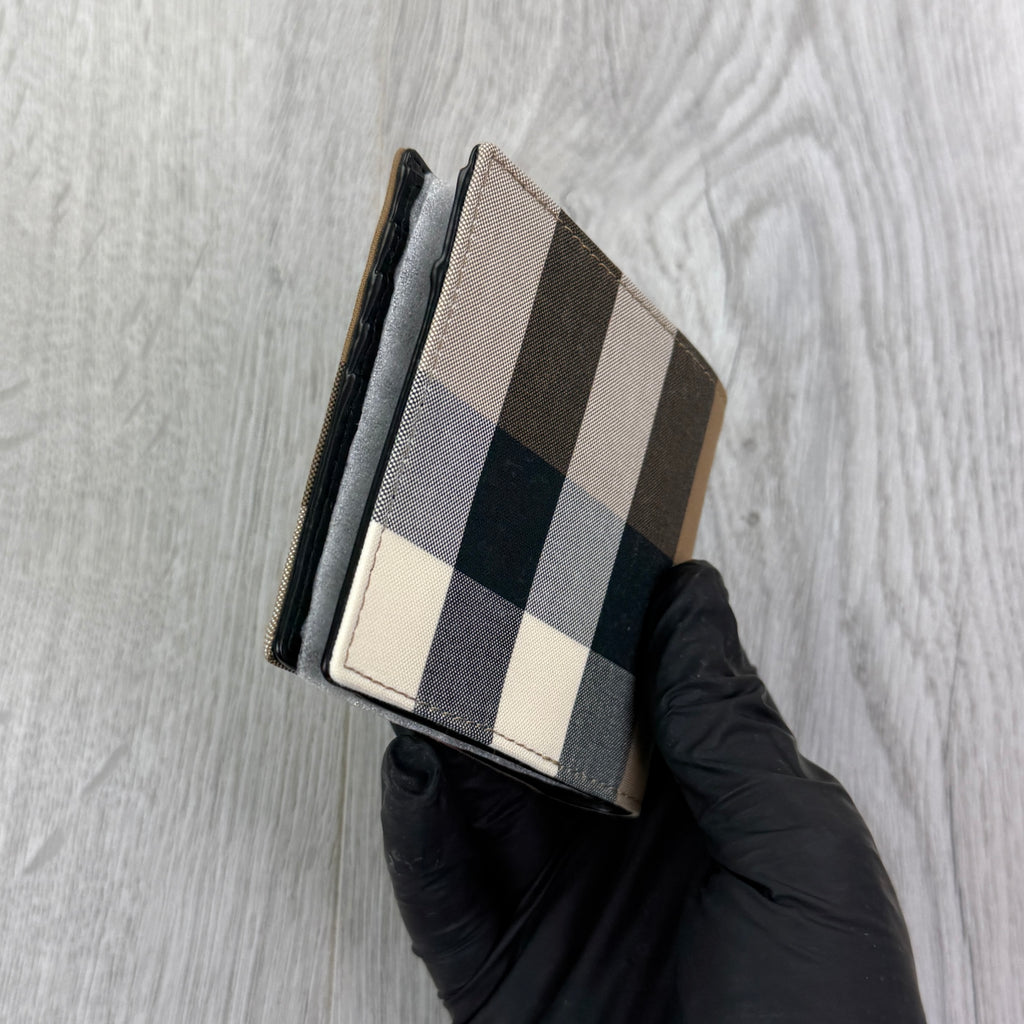 Burberry Men’s Beige Exaggerated Check Bifold Wallet