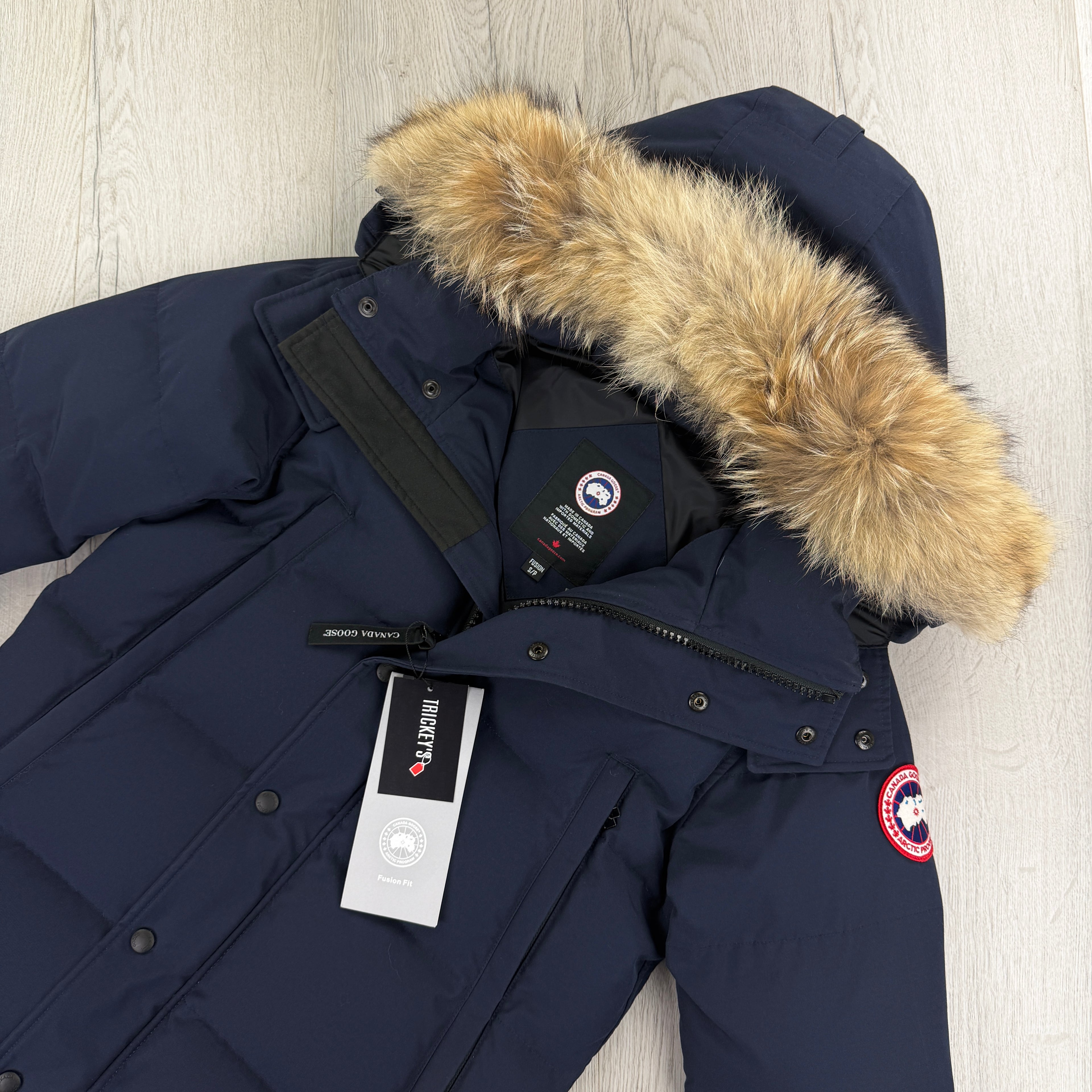 Canada Goose Men’s Wyndham Navy Parker Jacket - Small Fusion