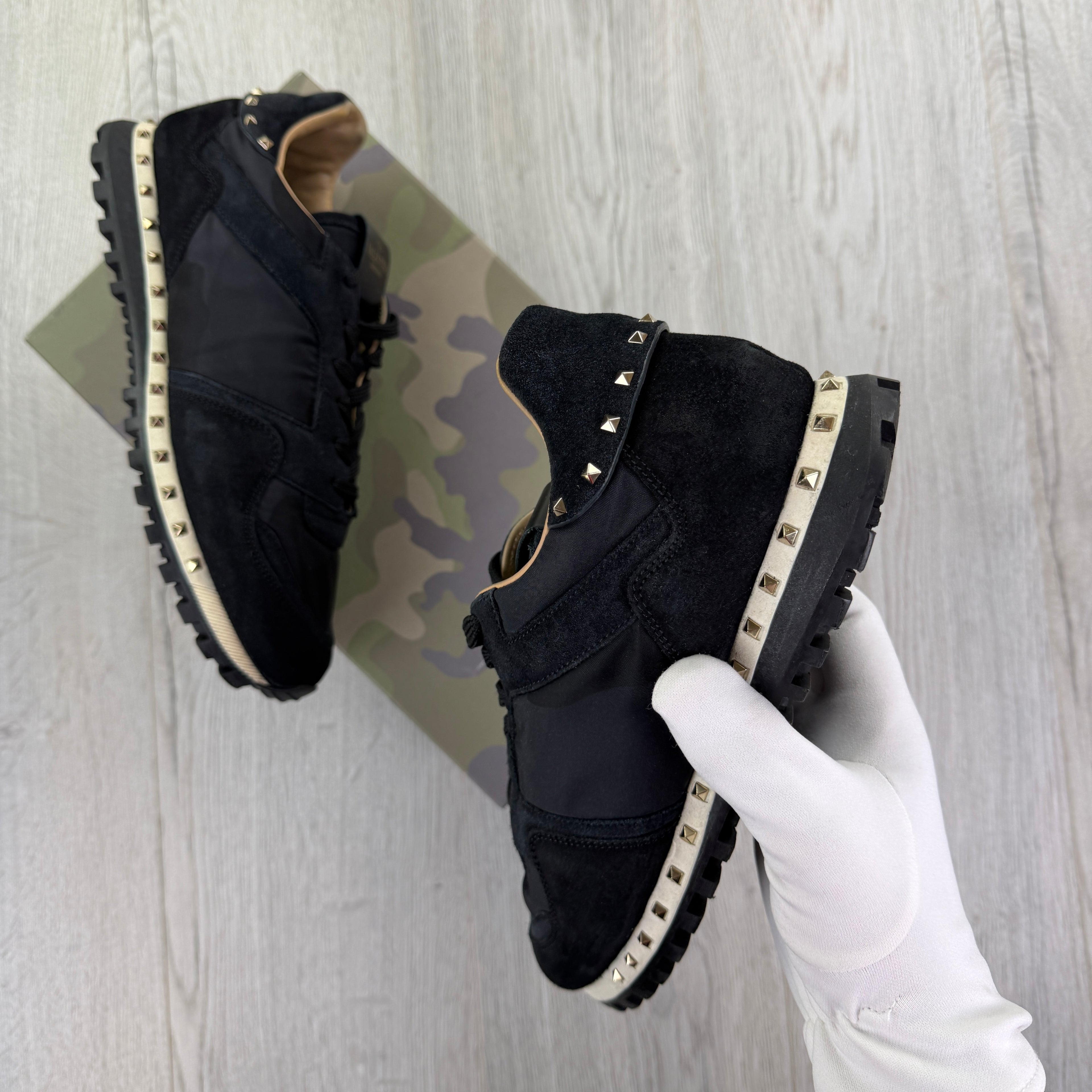 Valentino Men’s Navy Rockstud Trainers - Uk 10