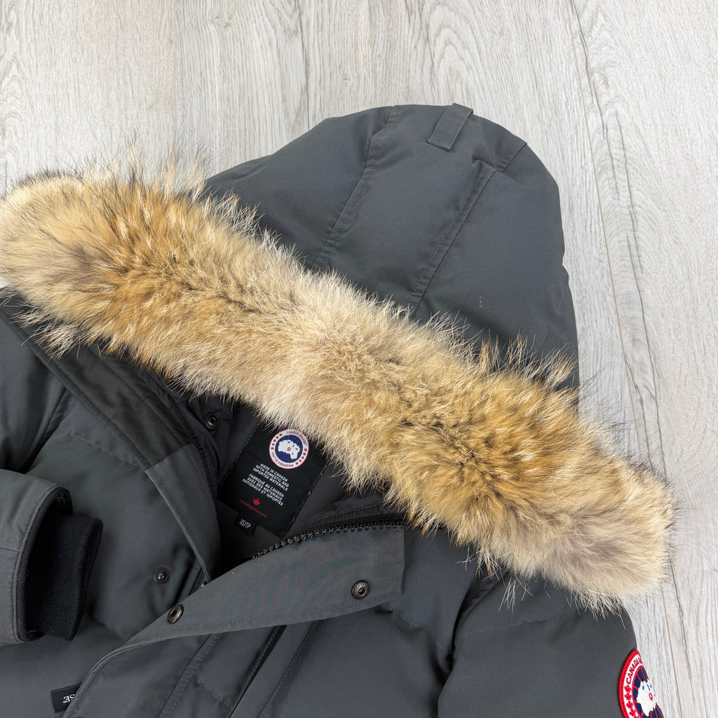 Canada Goose Men’s Graphite Carson Parka Jacket With Fur - XS