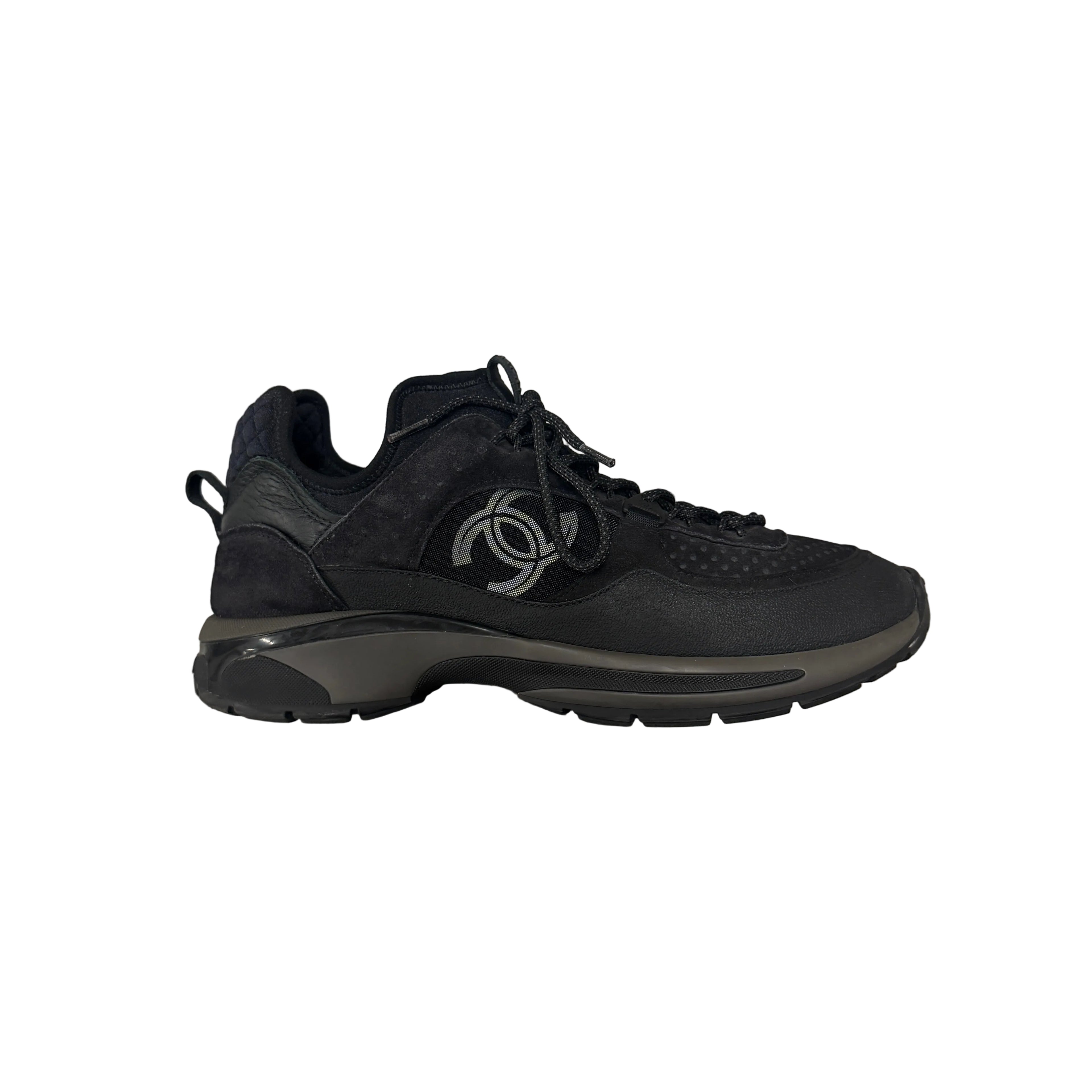 Chanel Men’s  Black CC Runners - Uk 8