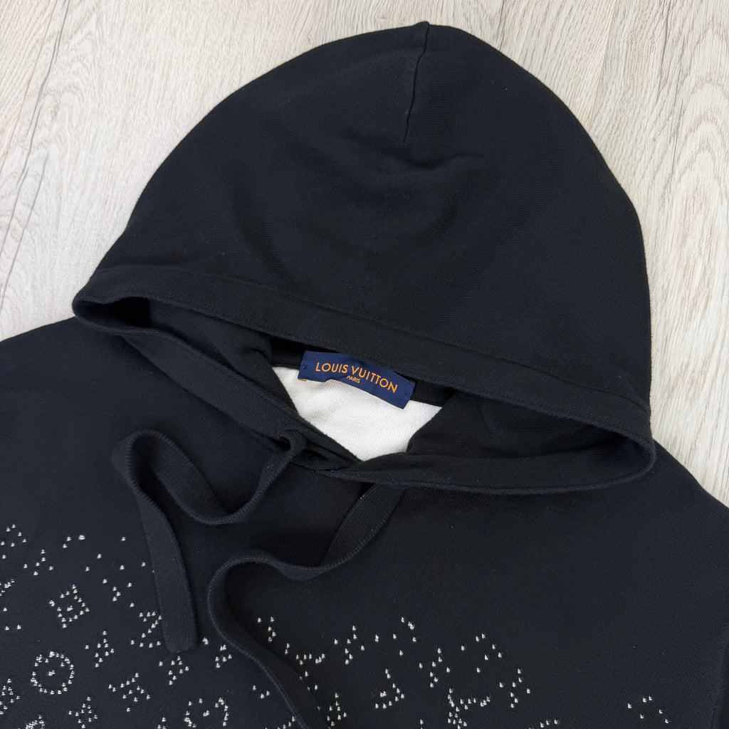 Louis Vuitton Men’s Black Monogram Gradient Pullover Hoodie - Medium