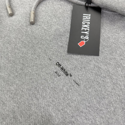 Off-white Men’s Grey Pullover Hoodie - Medium