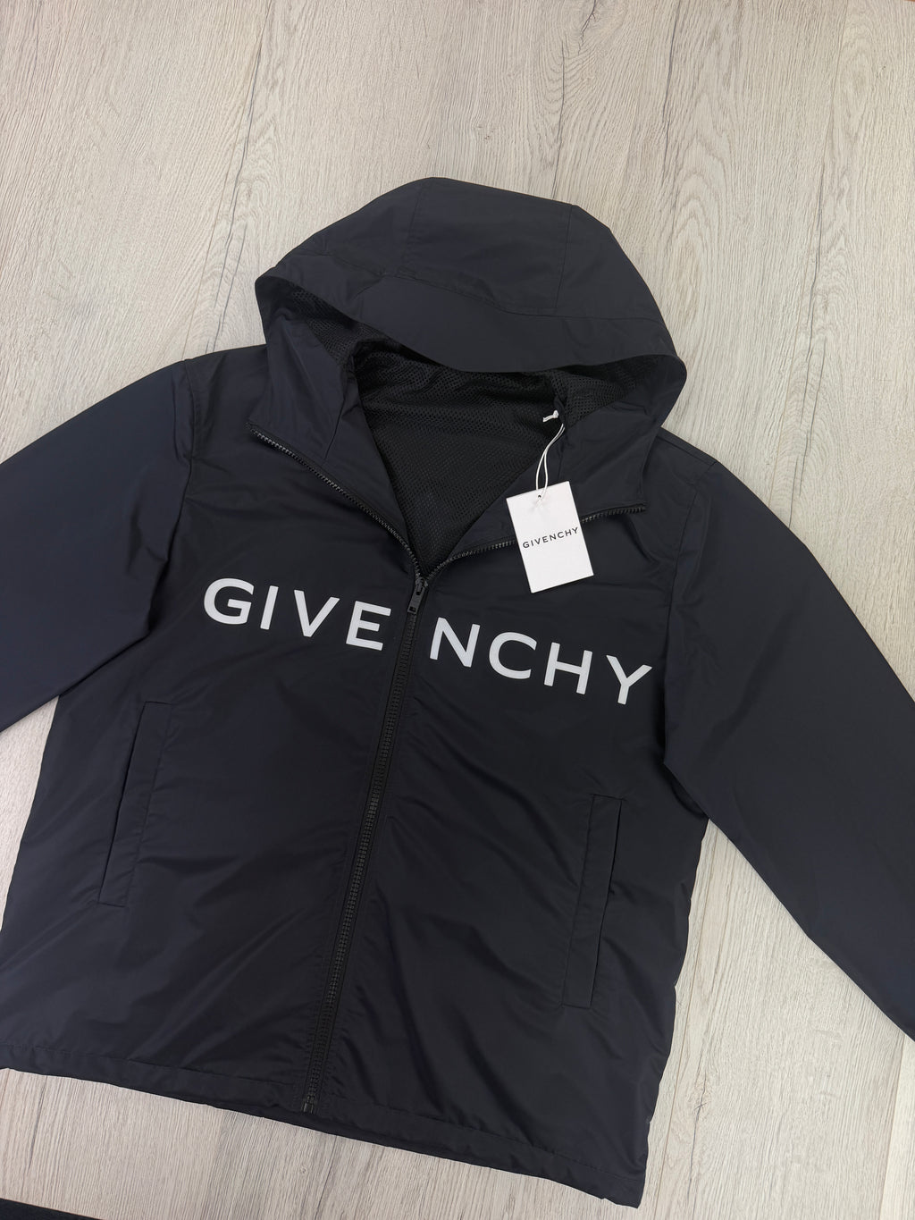 Givenchy Men’s Black Zip-up Windbreaker Jacket - 44 (S/M)