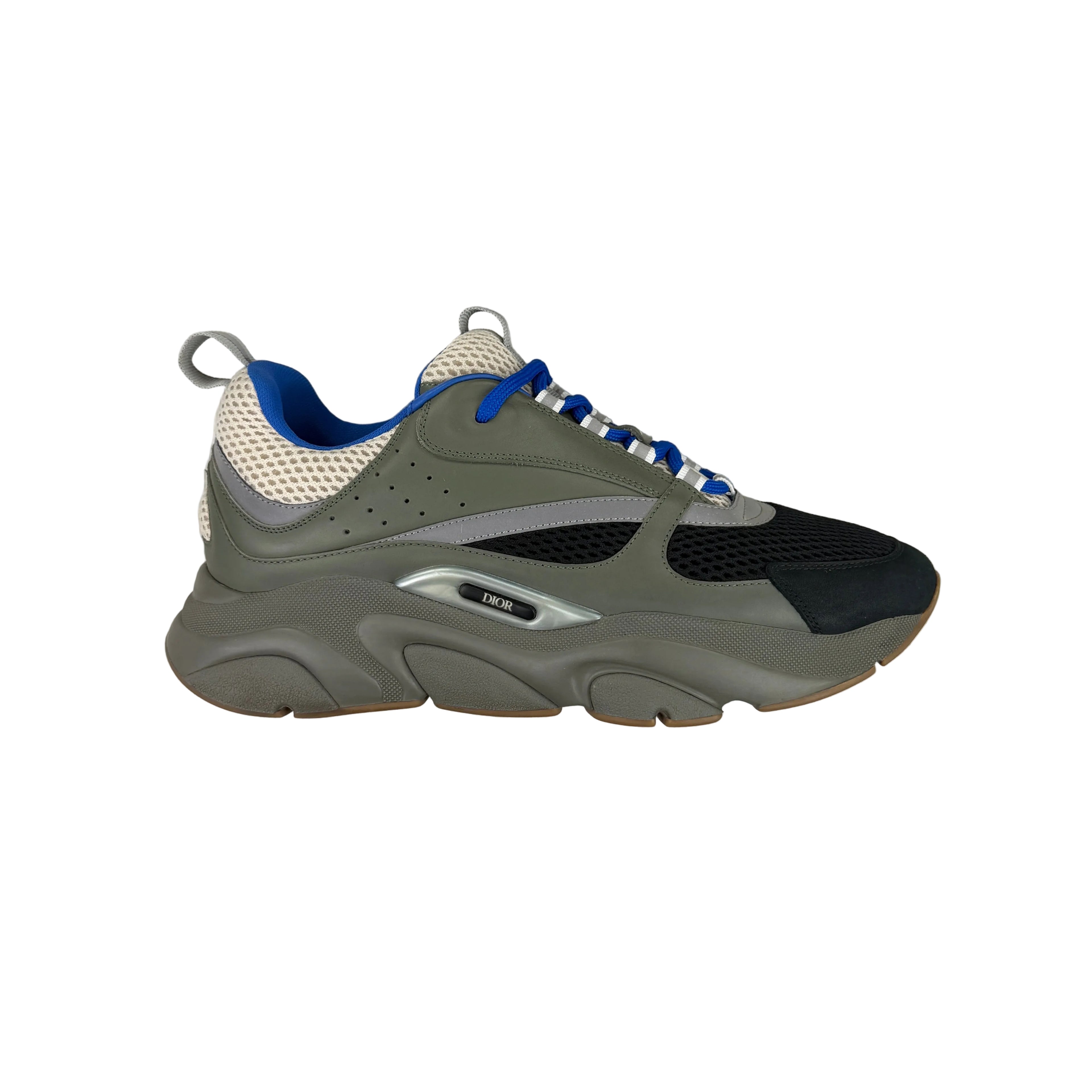 Dior B22 Men’s Khaki Green & Blue Trainers - 43 (Fit Uk 8.5)