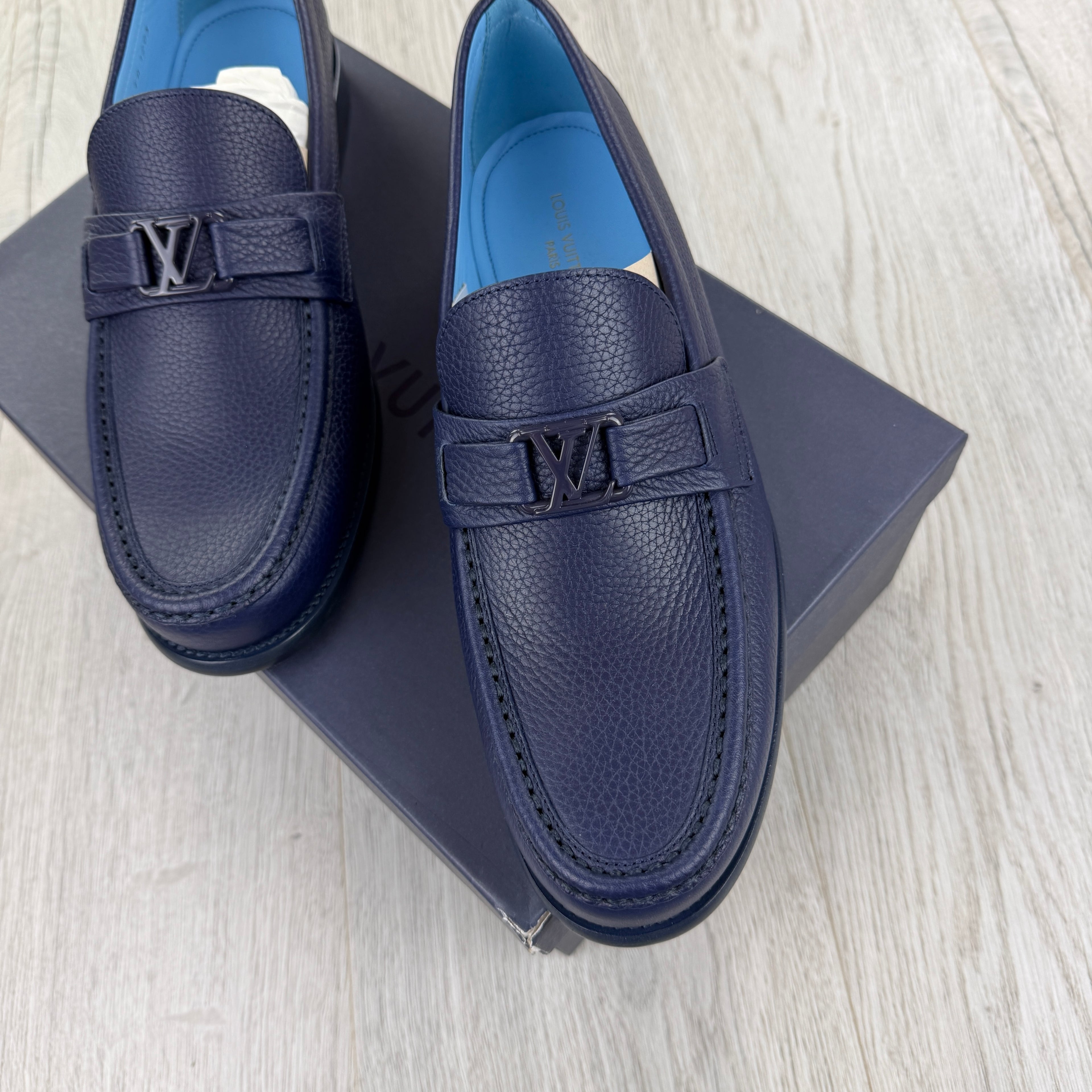 Louis Vuitton Mens Blue Major Loafers - Uk 7.5 (Fit 8)