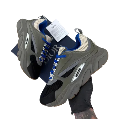 Dior B22 Men’s Khaki & Blue Trainers - 42 (Fit Uk 7.5)