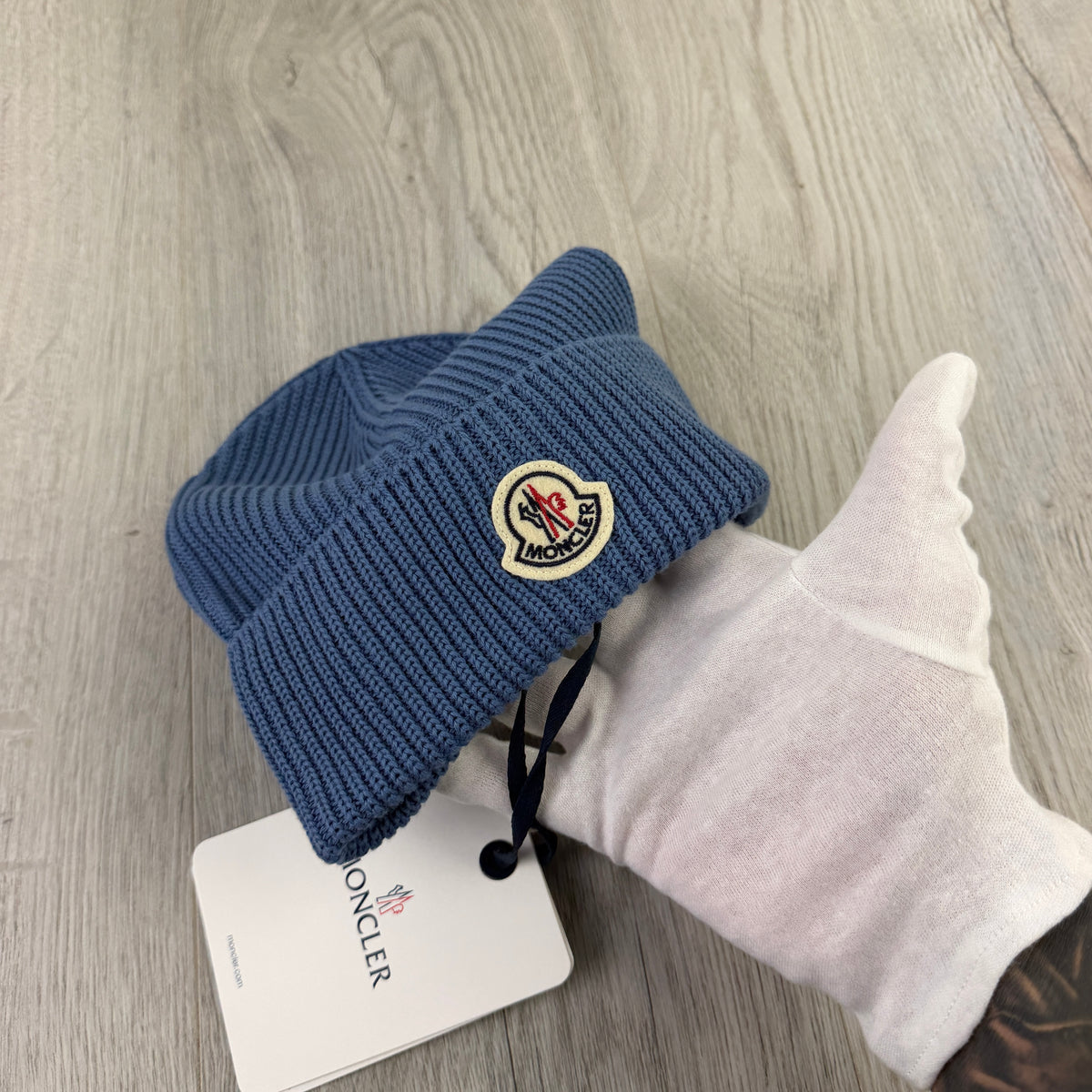 Moncler Men’s Blue Wool Beanie