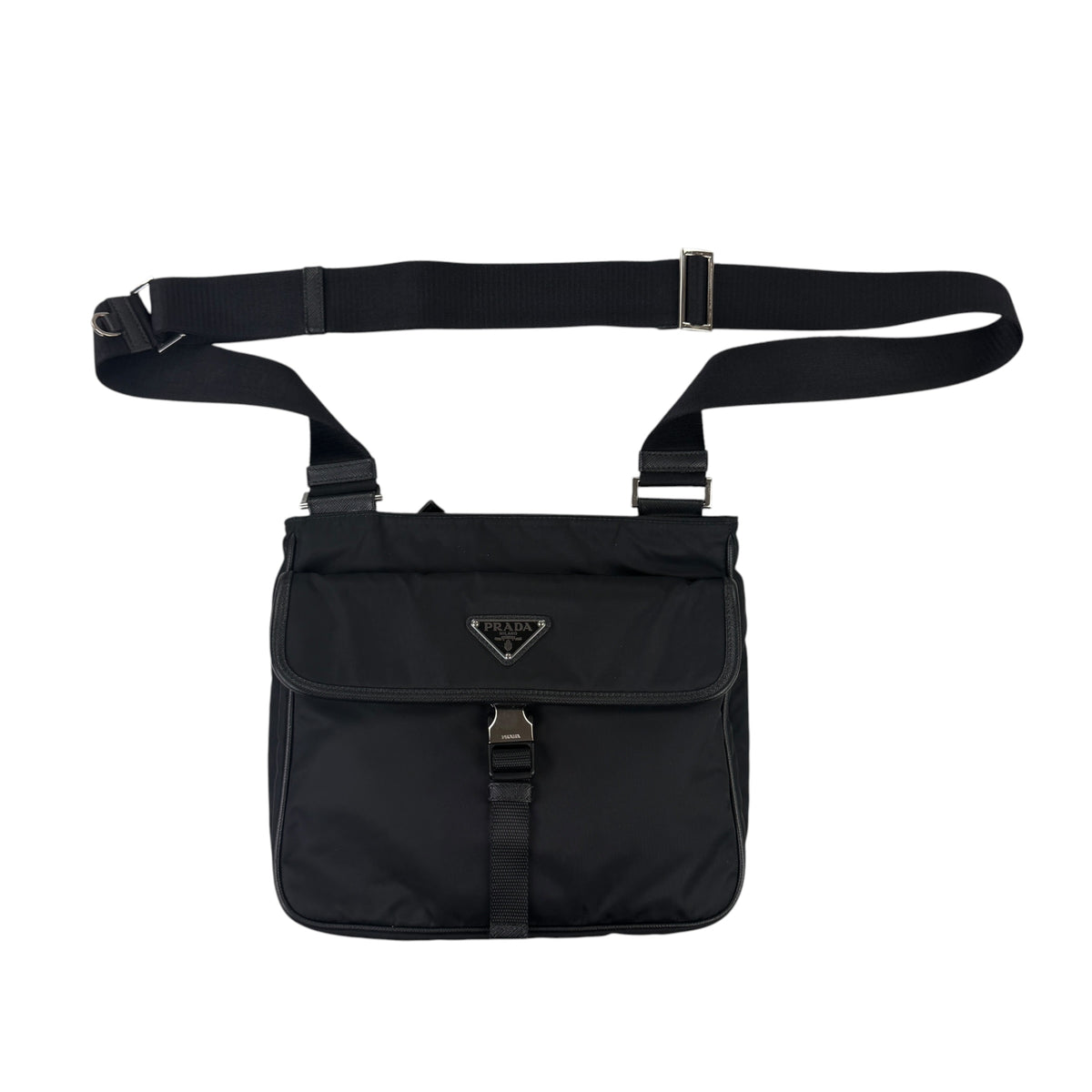 Prada Men’s Black Nylon Messenger Bag